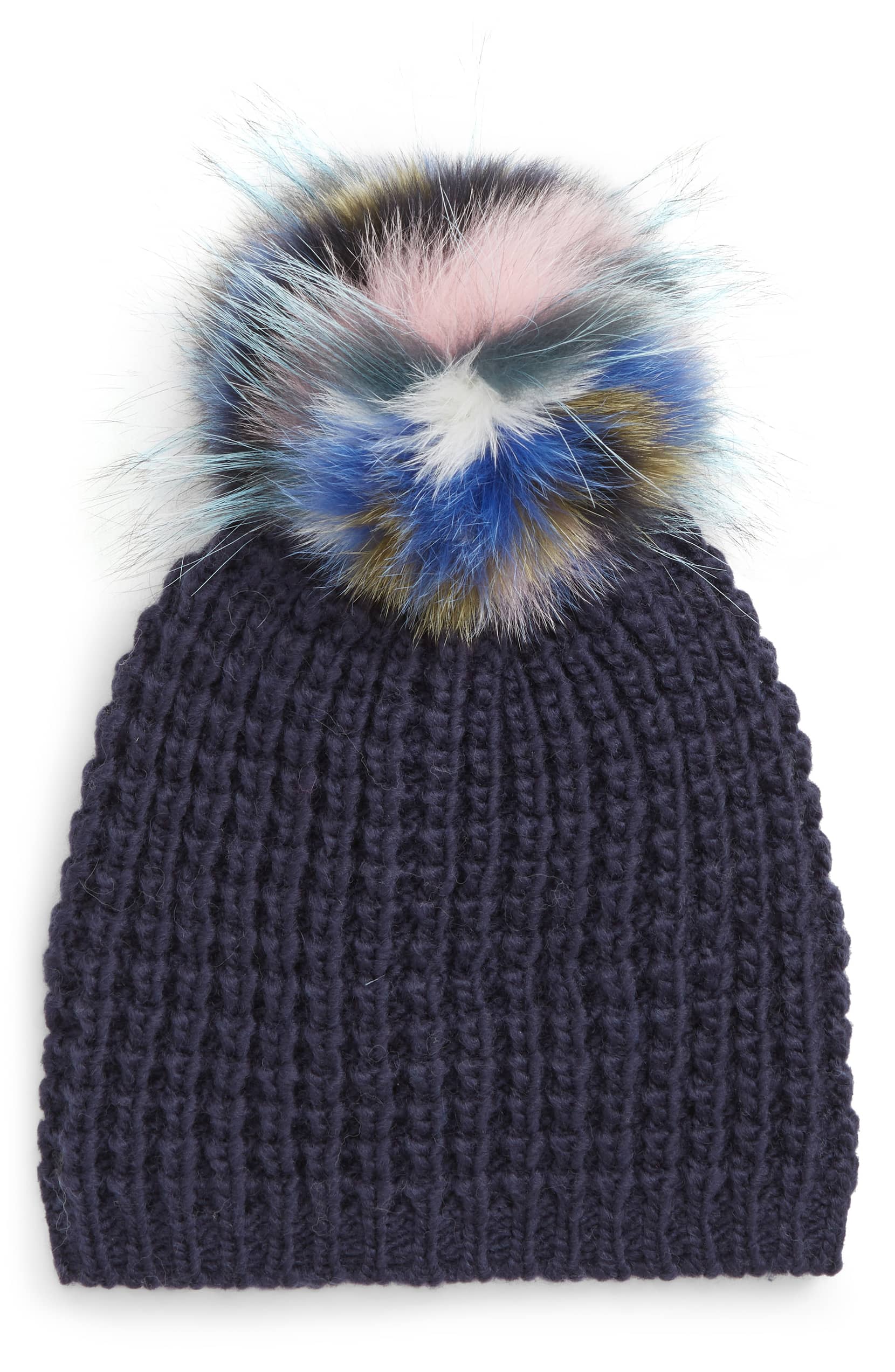 Kyi Kyi - Wholesale Beanie - Women's - Classic Fur - Multi Color Pom9