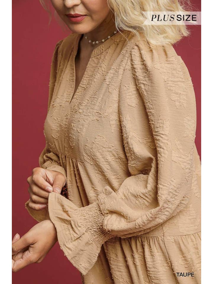Vanilla Monkey - Vente Robe – femme - Robe Babydoll à Volants Plus Jacquard4