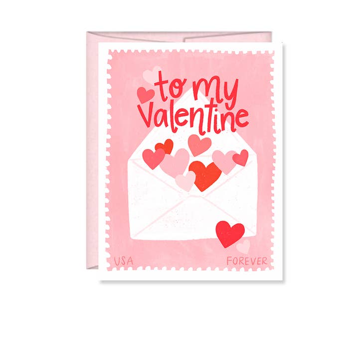 To my Valentine, Happy Valentine's Day Card for wholesale by Pen & Paint