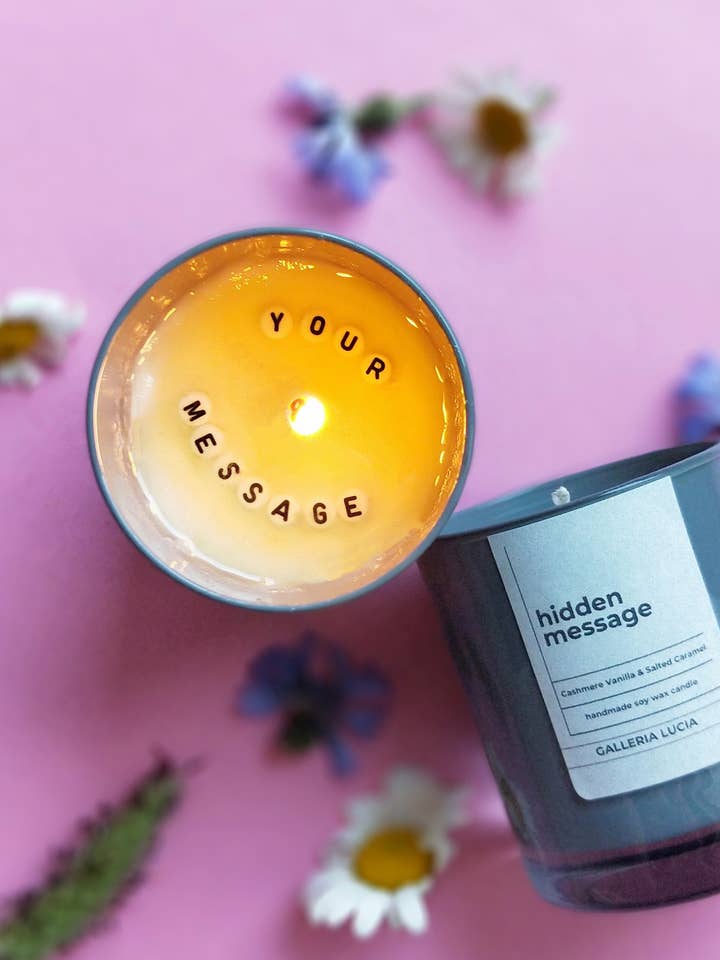 Hidden Message Candle - Large - secret message candle for wholesale by Galleria Lucia