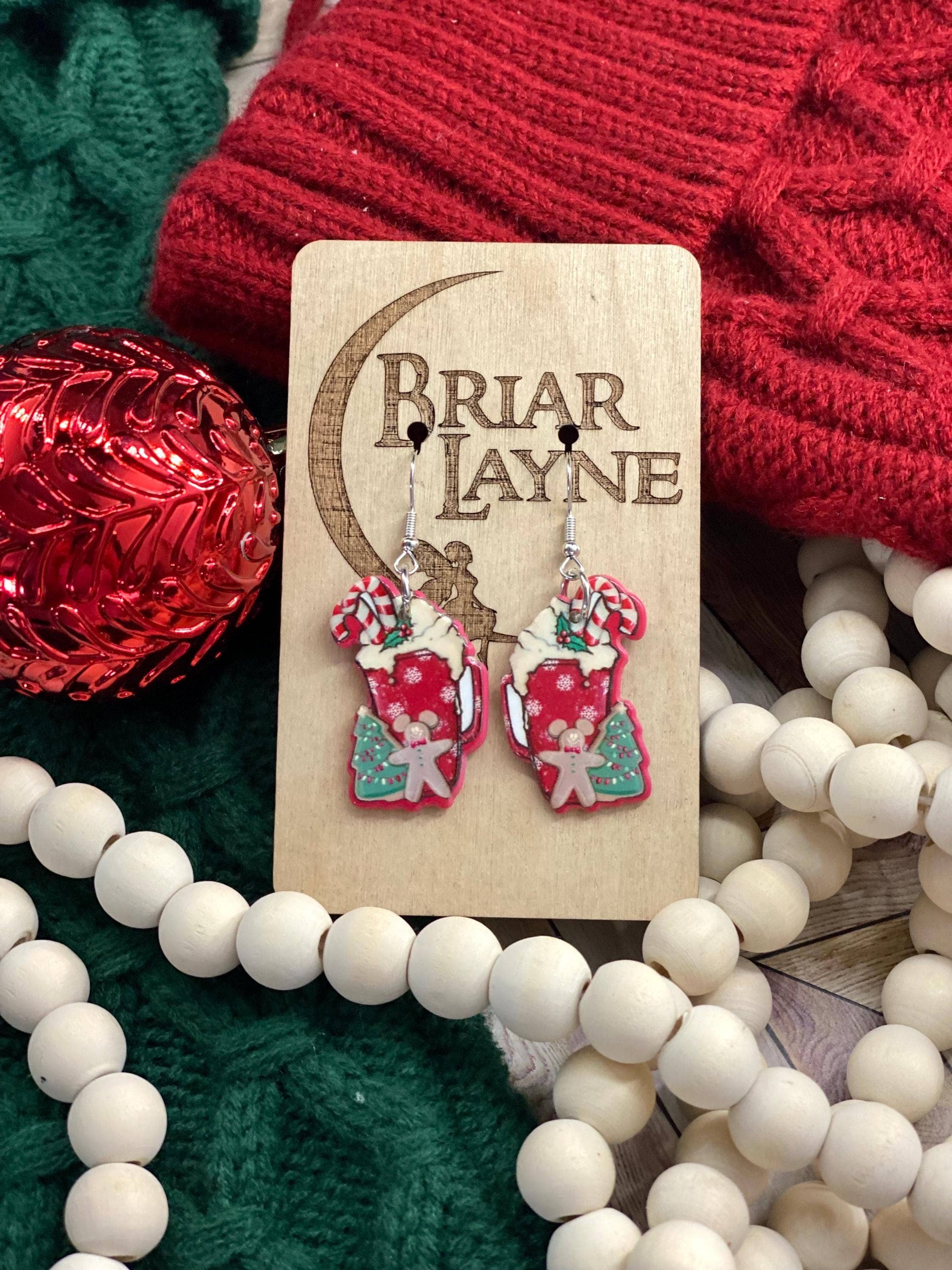 Briar layne - Wholesale Dangle Earrings - Christmas & Coffee Themed Earrings and Barista Gifts0