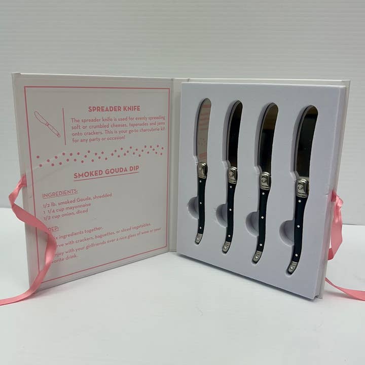 Set of 4 Slant Collections Charcuterie Spreaders for wholesale by J&B Liquidations