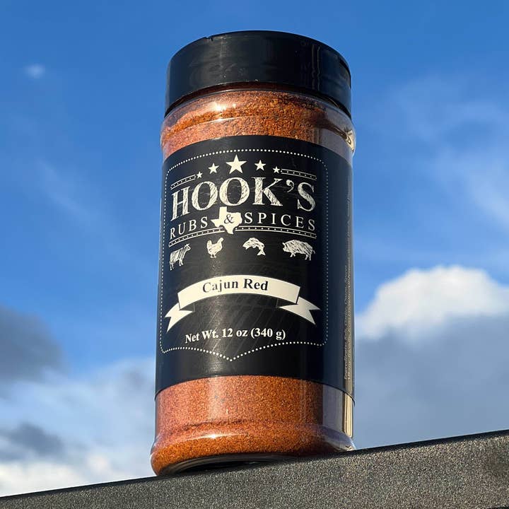 Rouge Cajun - Assaisonnement de Louisiane pour la vente par Hook's Rubs and Spices