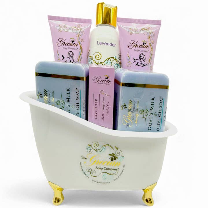 The Grecian Soap Company - Wholesale Bath & Body Set - Deluxe Bathtub Gift Set