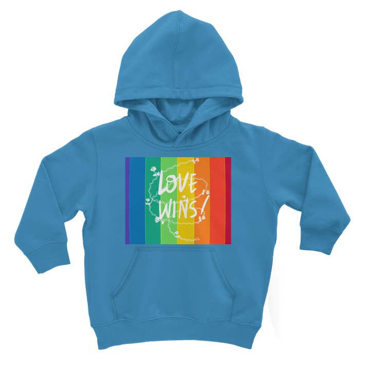 Sudadera con capucha Love Wins Classic para niños para venta al por mayor de IAKAM