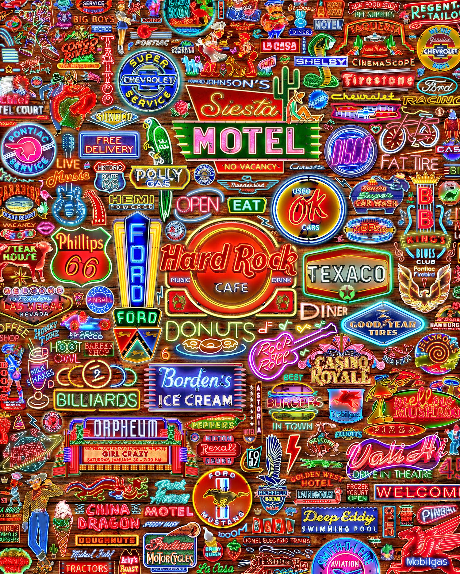 Springbok Puzzle - Wholesale Puzzle - Adult - Nifty Neon 1500 Piece Jigsaw Puzzle1