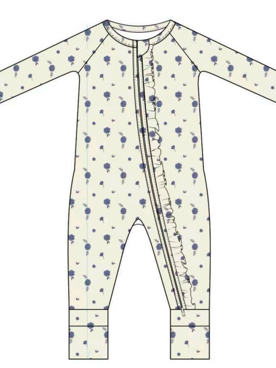 Bamboo Ruffle Romper for wholesale by Little Lott Clothing Co.