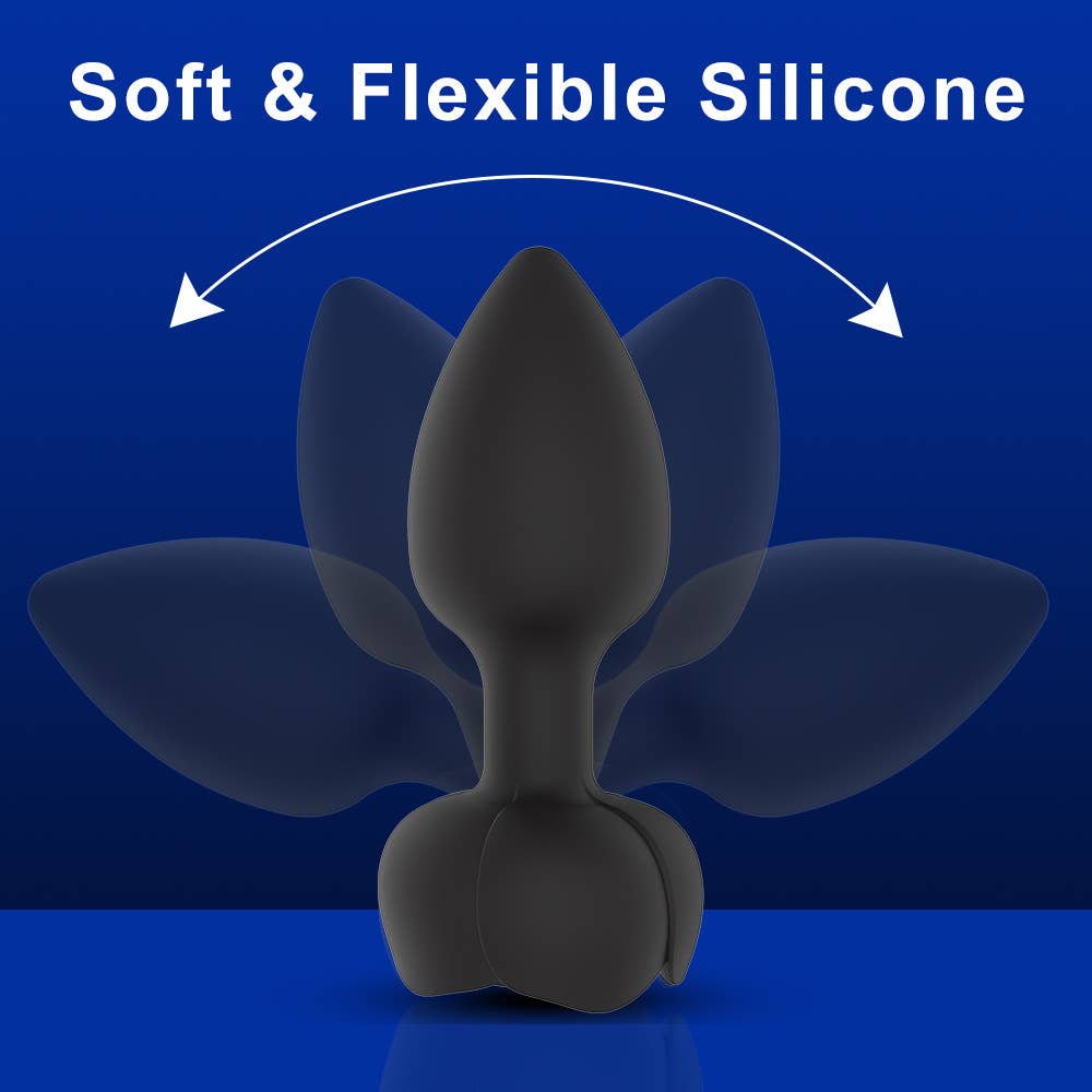 Tourtiwi - Wholesale Sex Toy - Anal Rose Luminous Butt Plug Vibrating Masturbator Sex Toys4