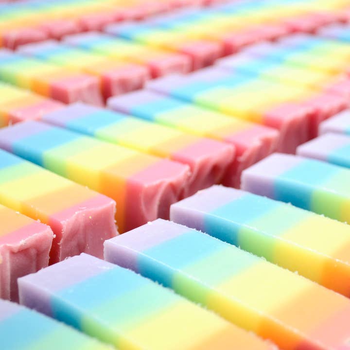 Modern Soapmaking - Wholesale Bar Soap - Rainbow Pride Sparkling Citrus Bar Soap (LGBT+ Everyday is Pride Collection)2