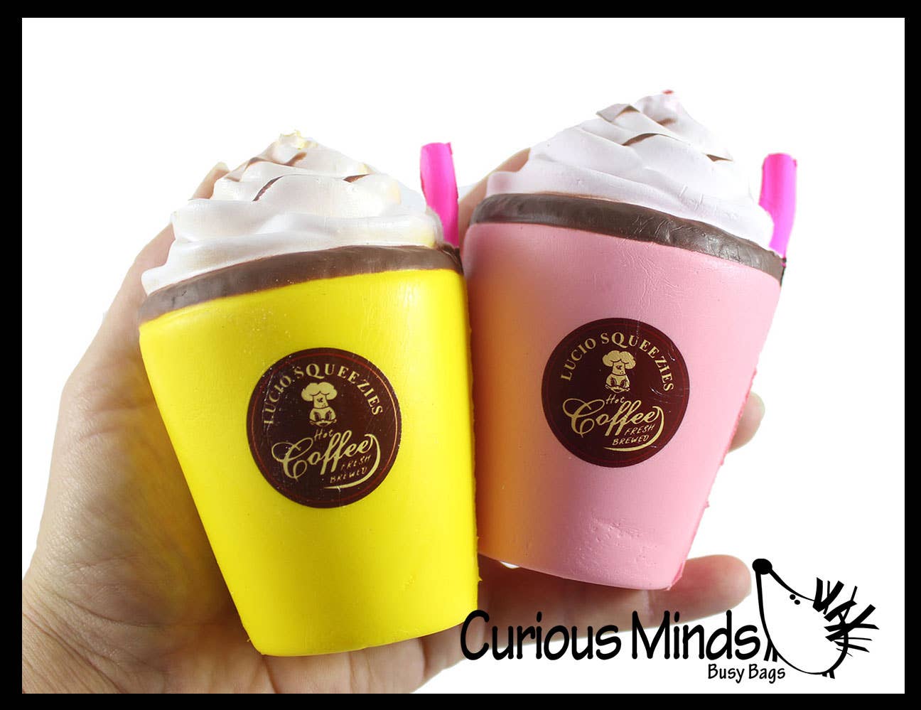 Curious Minds Toys - Wholesale Fidget Toy - Kids - 1 Coffee Latte Slow Rise Squishy Fidget Toy - Soft Foam Stre