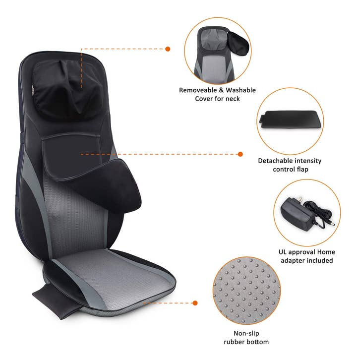 SNAILAX - Wholesale Body Massager - Snailax Shiatsu Back Massager with Heat & Deep Kneading Massage Chair Pad - 234