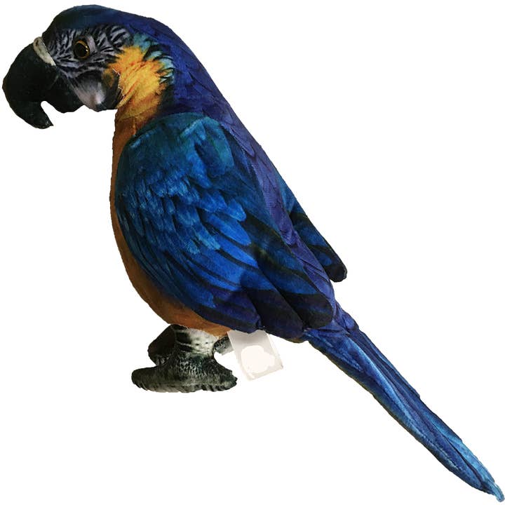 Blue Macaw 9" Plush Stuffed Animal Bird for wholesale by Texas Toy Distribution
