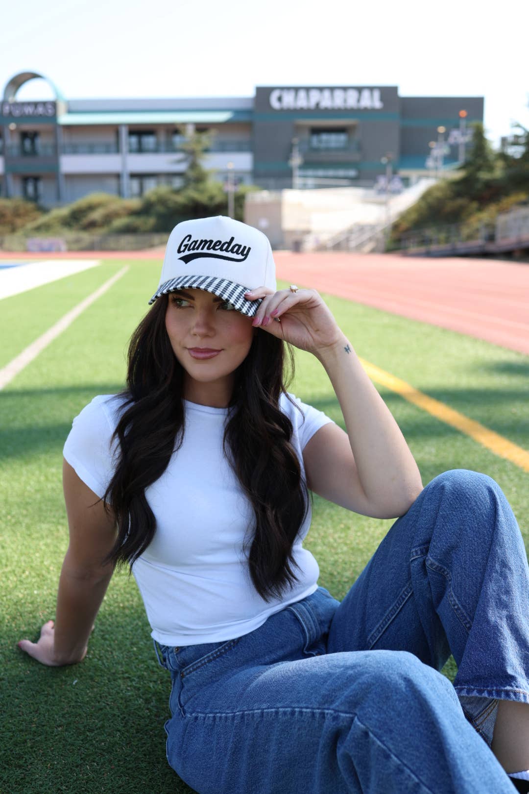Electric label - Wholesale Trucker Hat - Women's - Gameday Gingham print hat 2