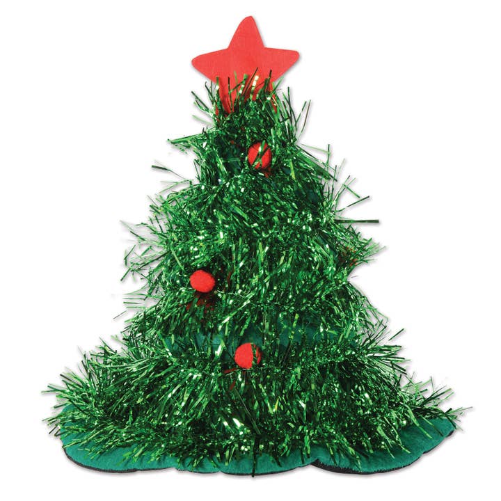 Beistle - Wholesale Christmas Decoration - Tinsel Christmas Tree Hat