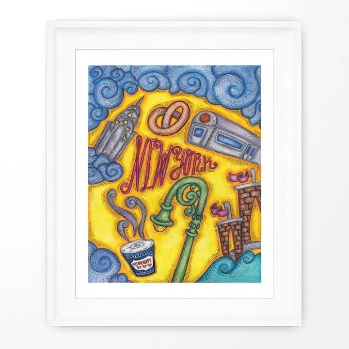 BEST OF NEW YORK PRINT | NYC PRINT | Art mural New York pour la vente par About A Cloud Stationery & Gifts