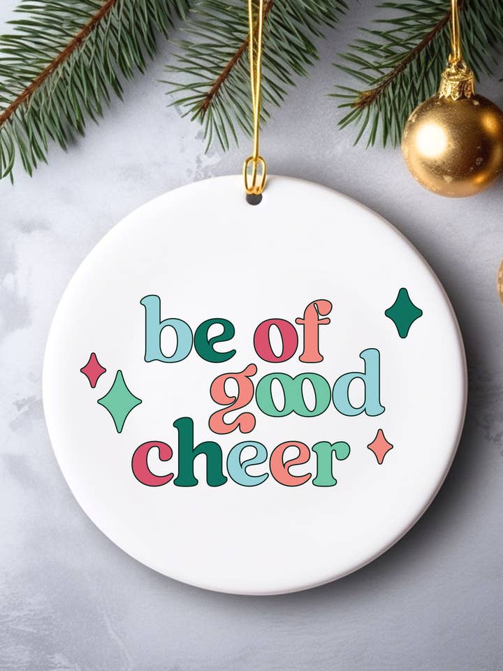 ornement de Noël sois de bonne humeur pour la vente par Square Peggy