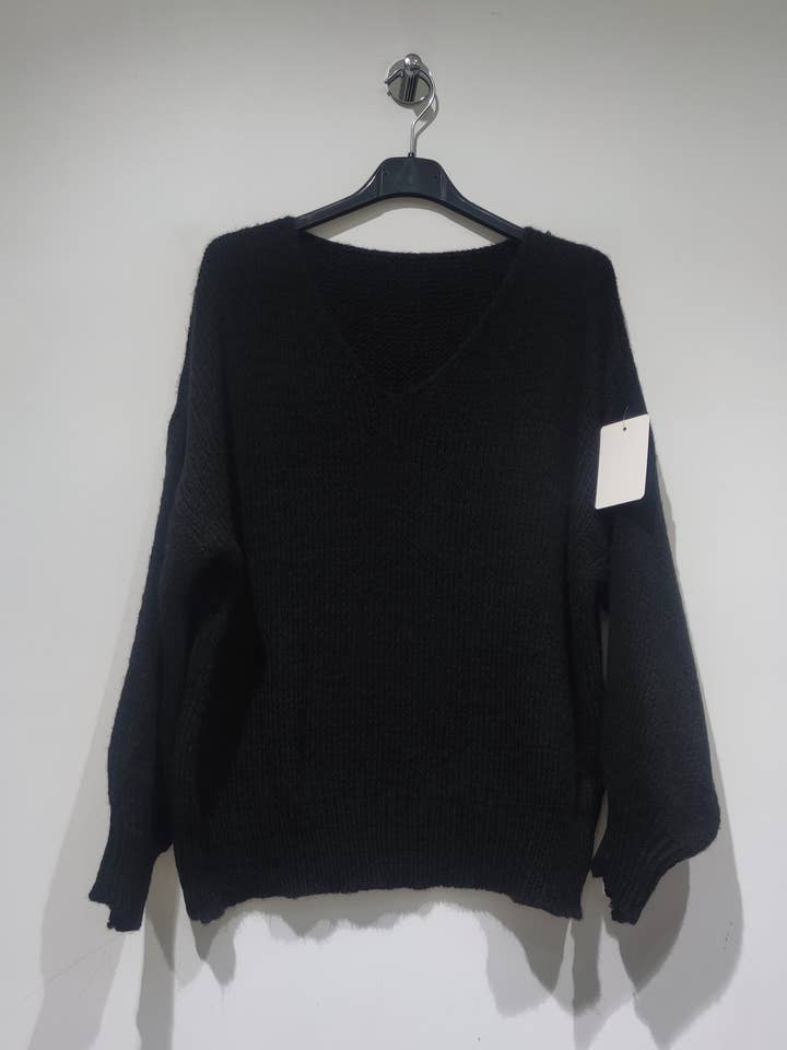 Pomelo paris - Wholesale Knit Sweater - Women's - ROMA V-Neck Sweater AH26 - Pack of 12 PCS11