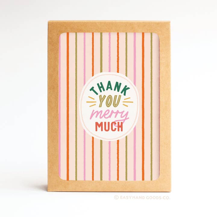 Thank You Merry Much Folded Greeting Note Set for wholesale by Easyhand Goods – formerly Onderkast