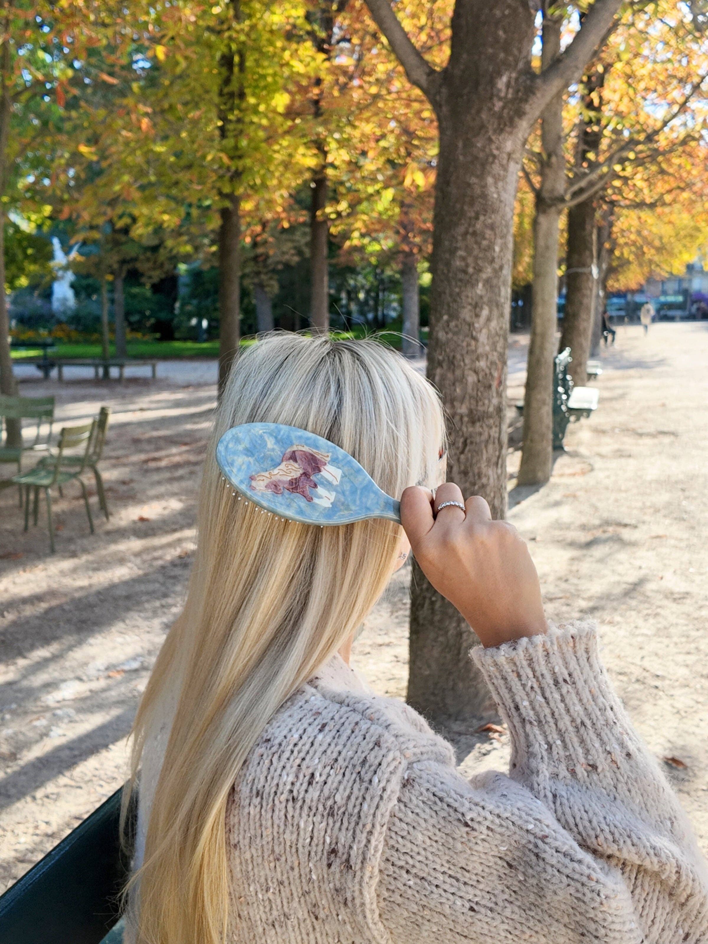Solar Eclipse - Wholesale Haarborstel/kam - Handgeschilderde Paard Geweldige Haardag Borstel | Milieuvriendelijk3