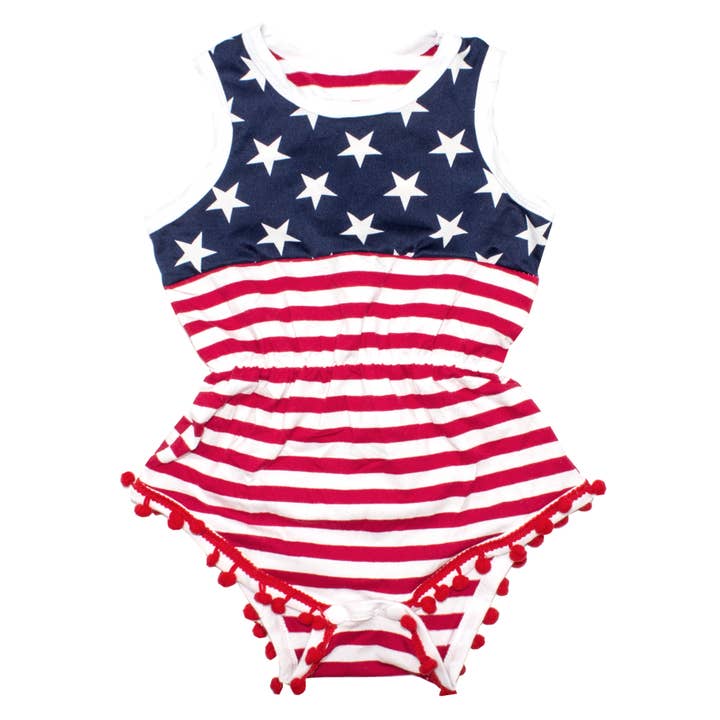 American Flag Baby Romper for wholesale by Fennco Styles
