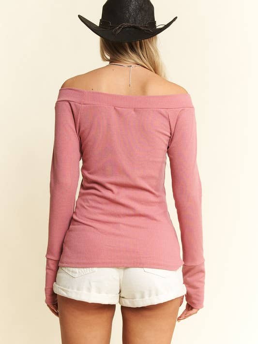 JADE BY JANE - Wholesale Knit Top - Women's - Solid Ribbed Off Shoulder Top9