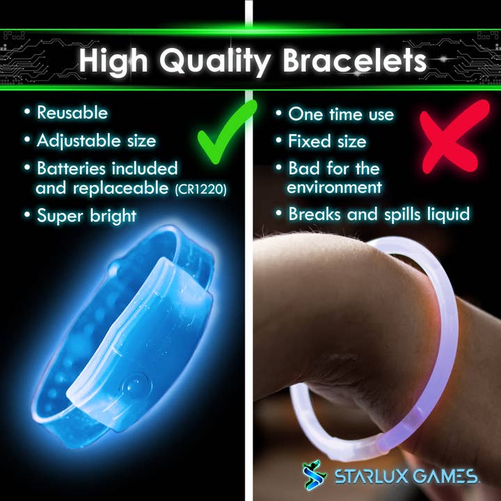 Starlux Games - Wholesale Light-up toy – Kids & baby - Glow in the Dark Bracelets – for Capture the Flag2