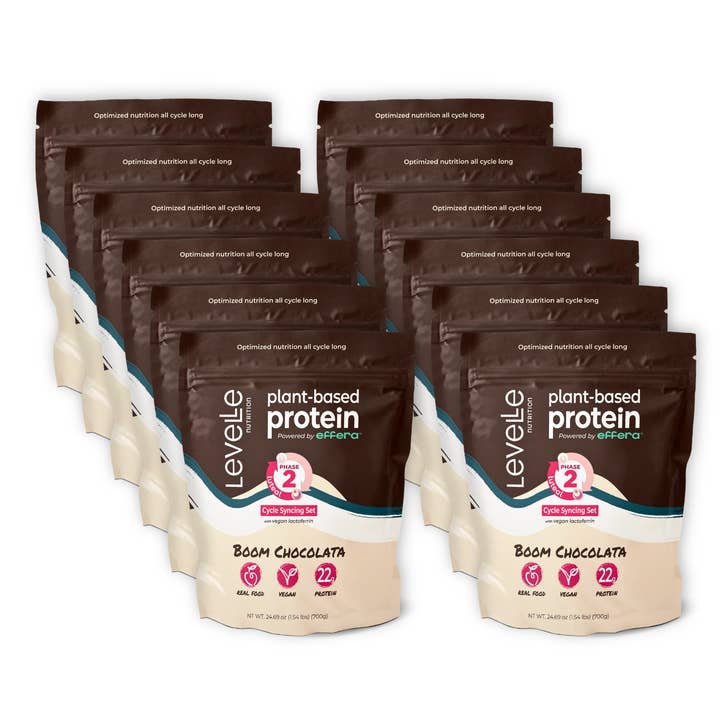 Boom Chocolata Vegan Protein Phase 2 –12ct – SPECIAL BUY for wholesale by Levelle Nutrition