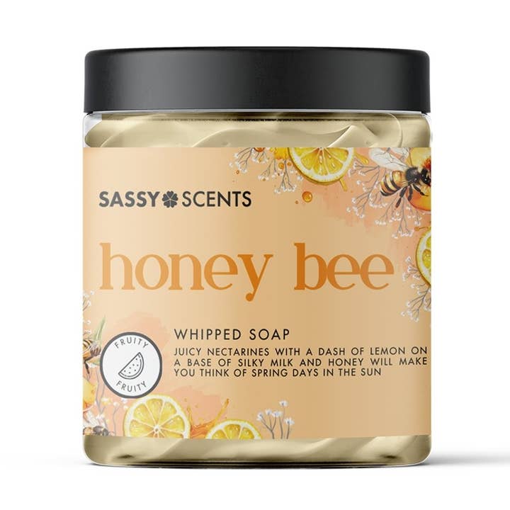 Honey Bee Whipped Soap for wholesale by Sassy Scents