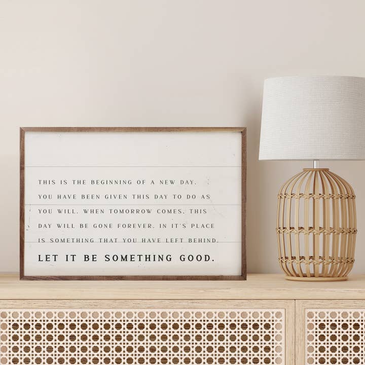 Kendrick Home - Wholesale Wood Wall Art - Let It Be Something Good White1