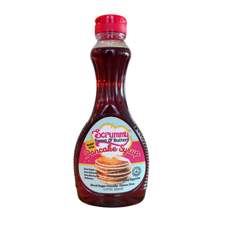 Scrummy Sweets Co. - Wholesale Flavored Syrup - Scrummy Sweet & Buttery Pancake Syrup - 12 Fl Oz
