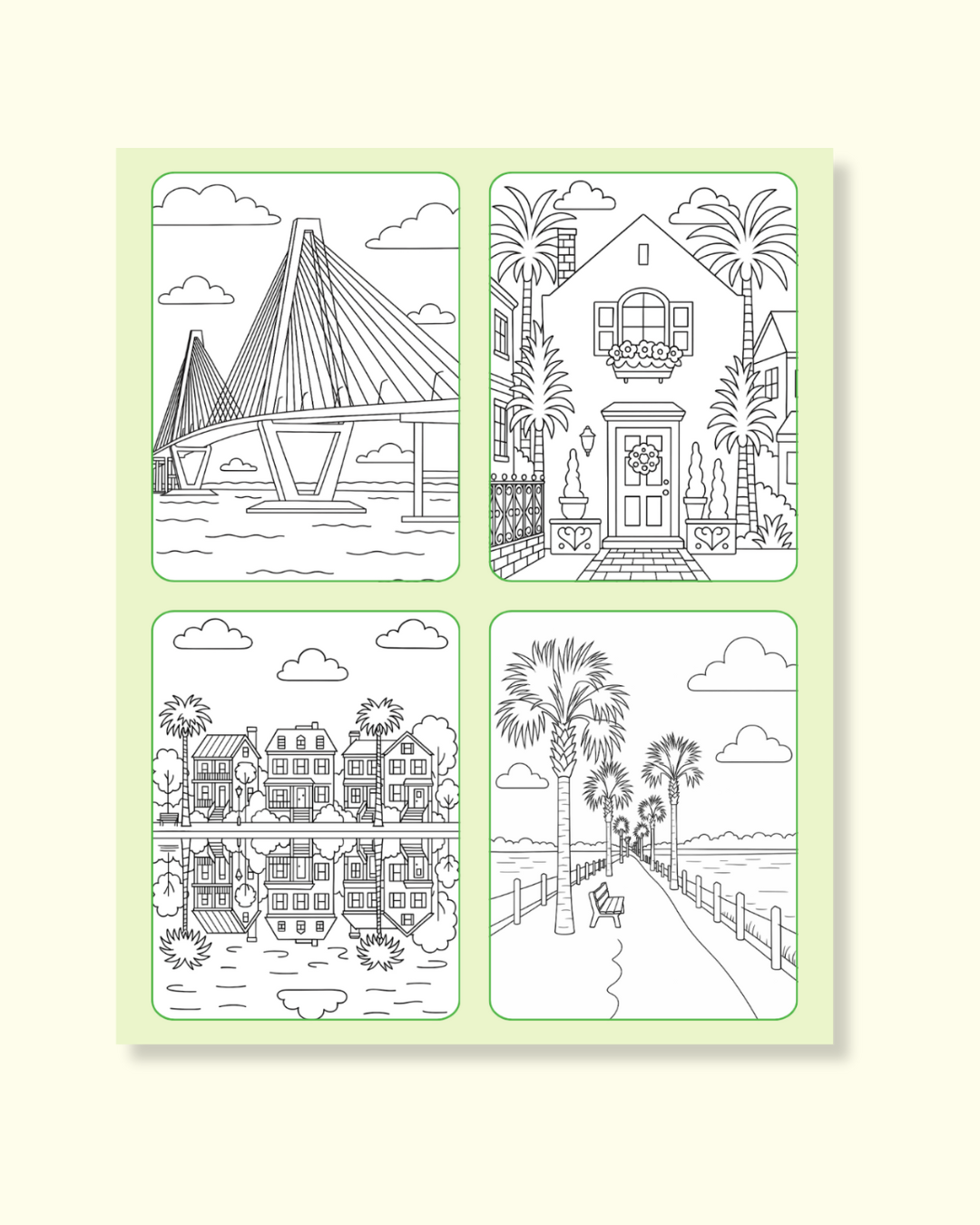 A Charleston Local - Wholesale Coloring & Activity Book - Adult - Charleston Coloring Book – Landmarks & Coastal Scenes2