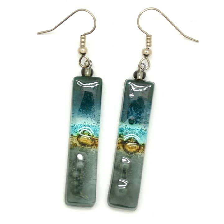 Dunitz & Company - Wholesale Dangle Earrings - Skinny Rectangle Glass Earrings7