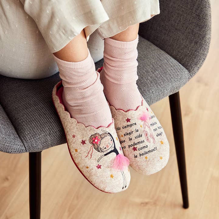 Marpen Slippers - Wholesale Slippers - Women's - Ecru Ballerina Slippers3