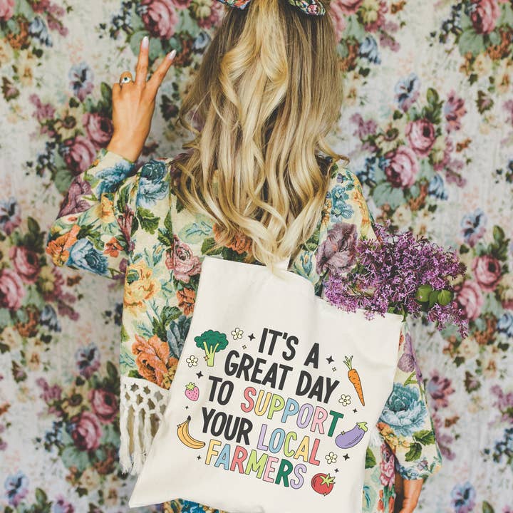 It's a great day to support | Eco-friendly reusable tote bag for wholesale by Made By Yen