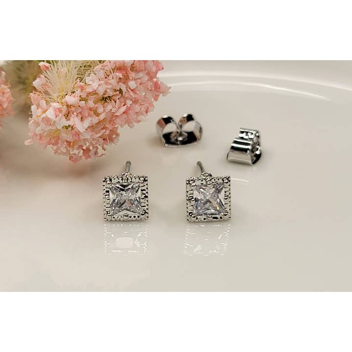 BETTYOH INC - Wholesale Stud/Post Earrings - Square Shape Post Earring