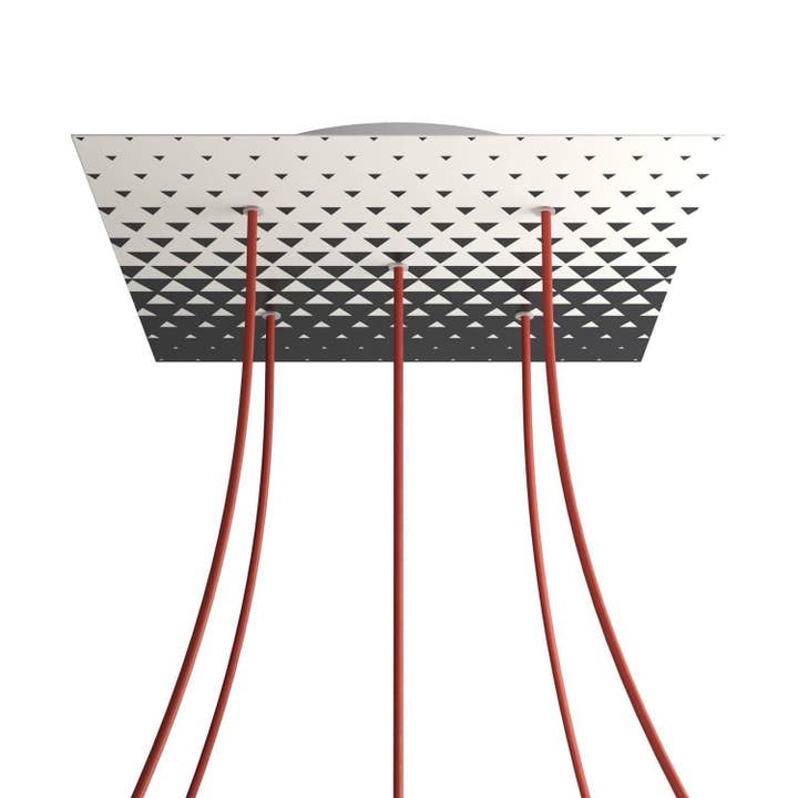 XXL Rose-One square rosette, 400 mm with 5 holes and 4 side holes - for wholesale by LIGHTINUP S.R.L.