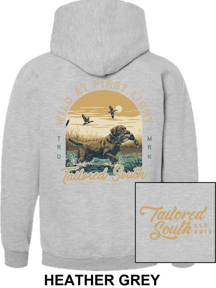 Tailored South Hat Co. - Wholesale Hoodie - Kids - TS032HY - Youth Wild at First Light - Heather Grey Hoodie