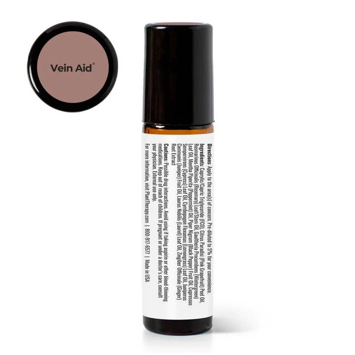Plant Therapy - Vendita all'ingrosso Olio essenziale roll-on - Roll-on con olio essenziale prediluito Vein Aid Synergy1