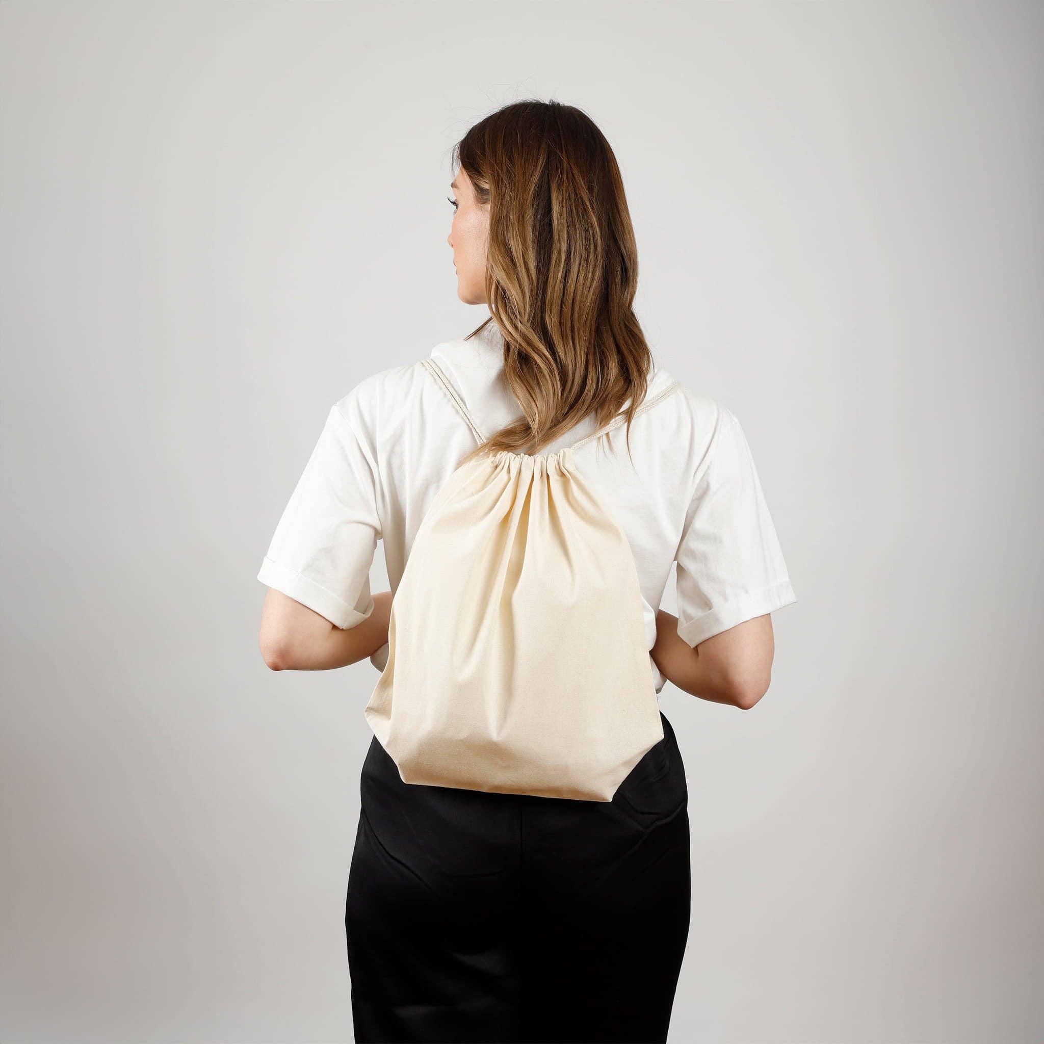 TBF - Wholesale Drawstring bag – Unisex - TBF Small Canvas Drawstring Backpack - BPK127