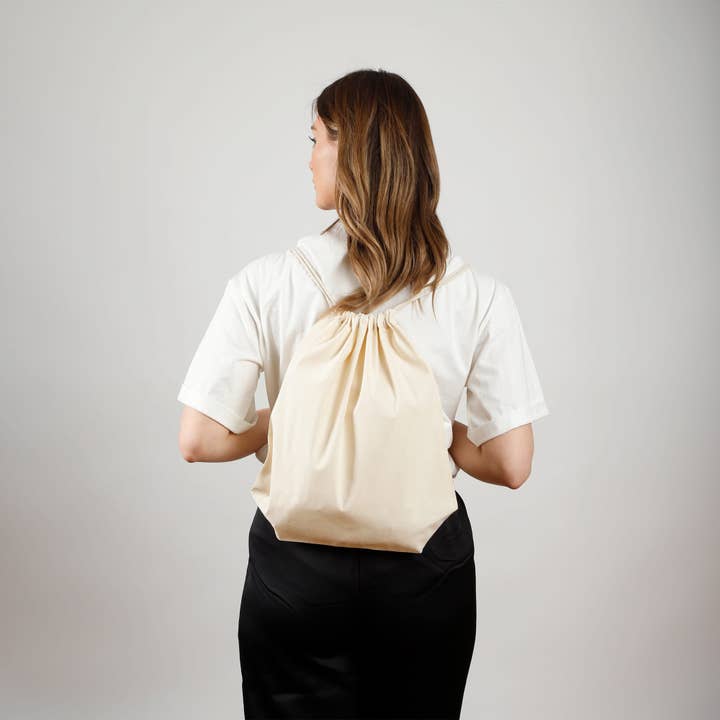 TBF - Wholesale Drawstring bag – Unisex - TBF Small Canvas Drawstring Backpack - BPK127