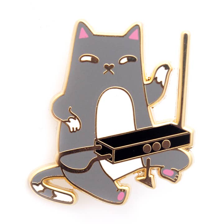 Theremin Cat Pin for wholesale by Shoal