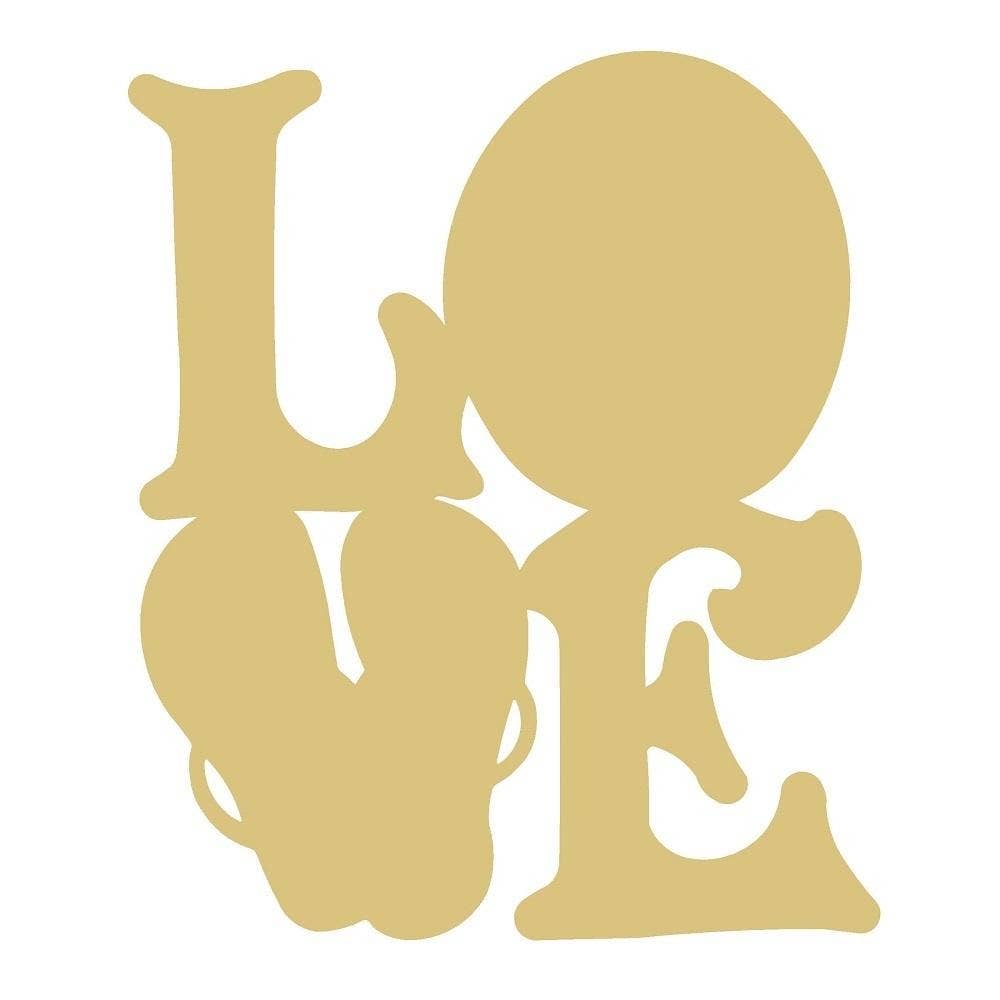 Diverse Woodworking - Wholesale Cutouts - Love With Flip Flops Unfinished Wood Cutout Style 200