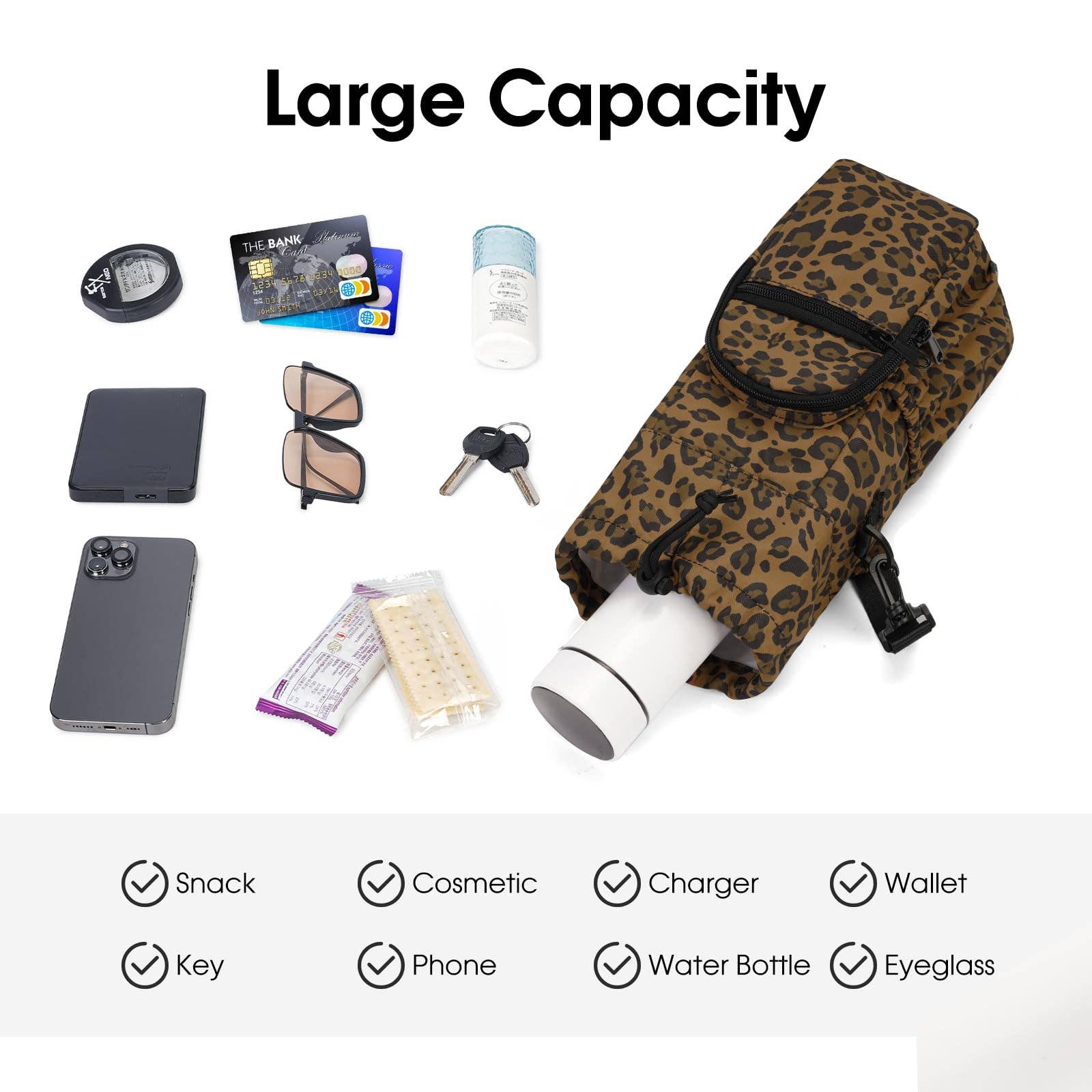 wandf - Wholesale Bottle Rack/Holder - Insulated Water Bottle Holder with Strap and Phone Pocket38