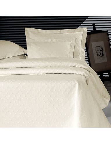 02 Crème Jacquard sprei „Tina” voor groothandel op Faire1