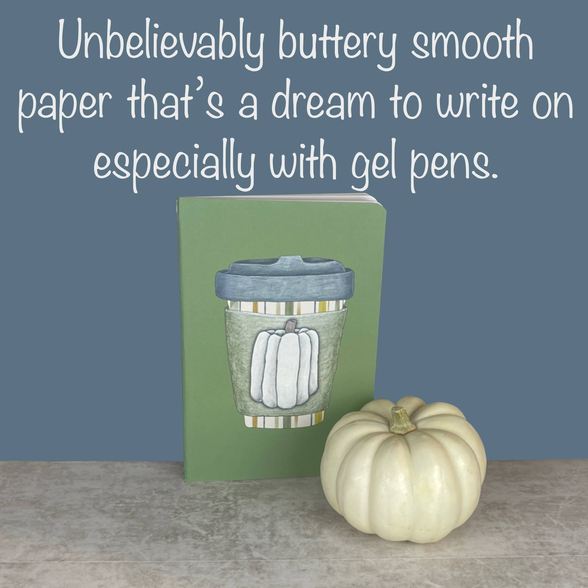 Art by Erica H & Rebel Stitchers - Vendita all'ingrosso Quaderni - Quaderno con rilegatura a sella fatto a mano verde Pumpkin Spice2