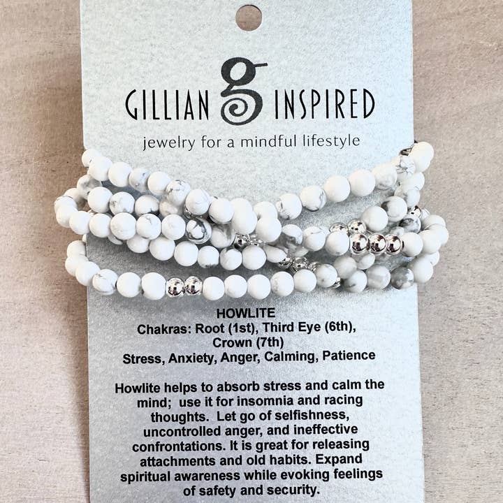 Howlite Cloud Wrapped Bracelet/Necklace Combo for wholesale by Gillian Inspired Designs