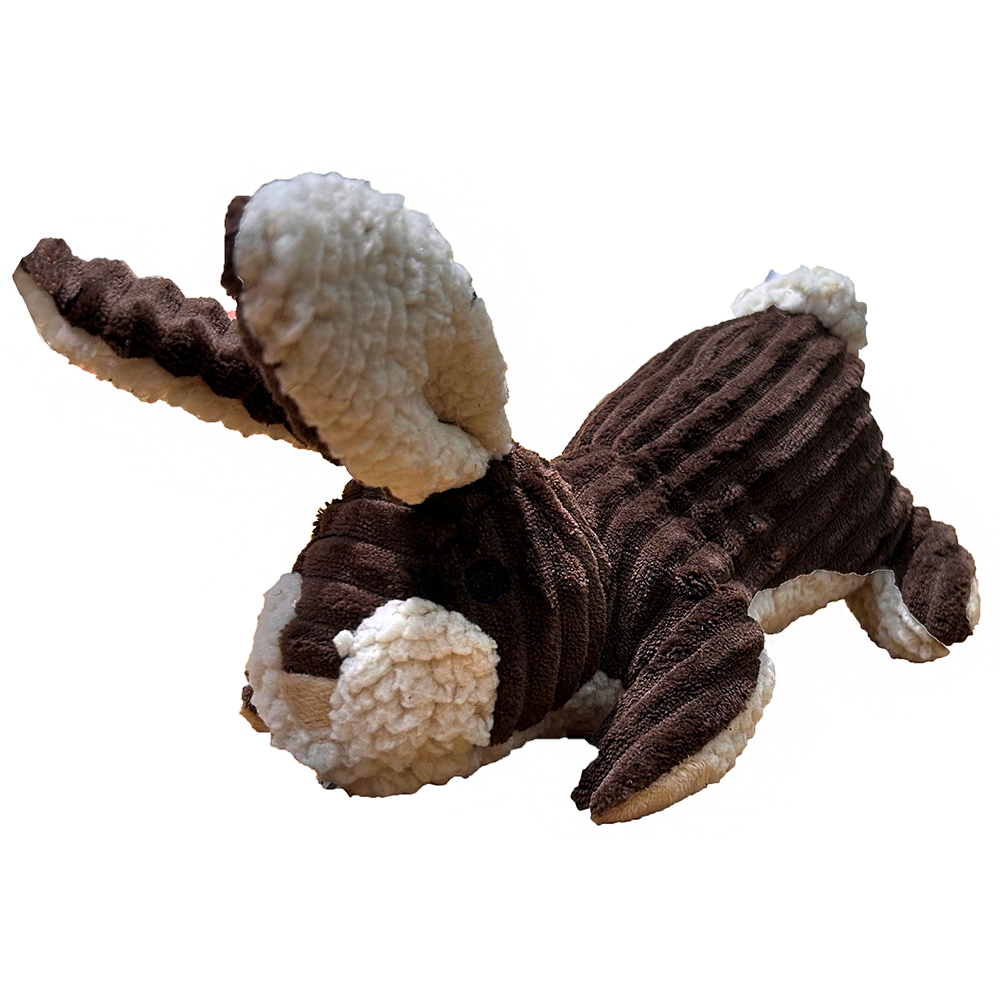 Texas Toy Distribution – wholesale Pet plush toy – Dog – Brown Rabbit Textured Plush Small Dog Toy with Squeaker0
