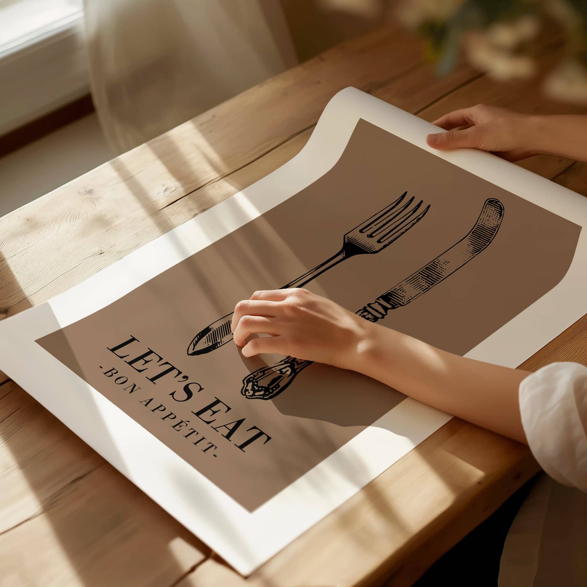 THE WALL HABITAT - Wholesale Gallery Wall Set - Set of 2 Retro Brown Kitchen Wall Art1