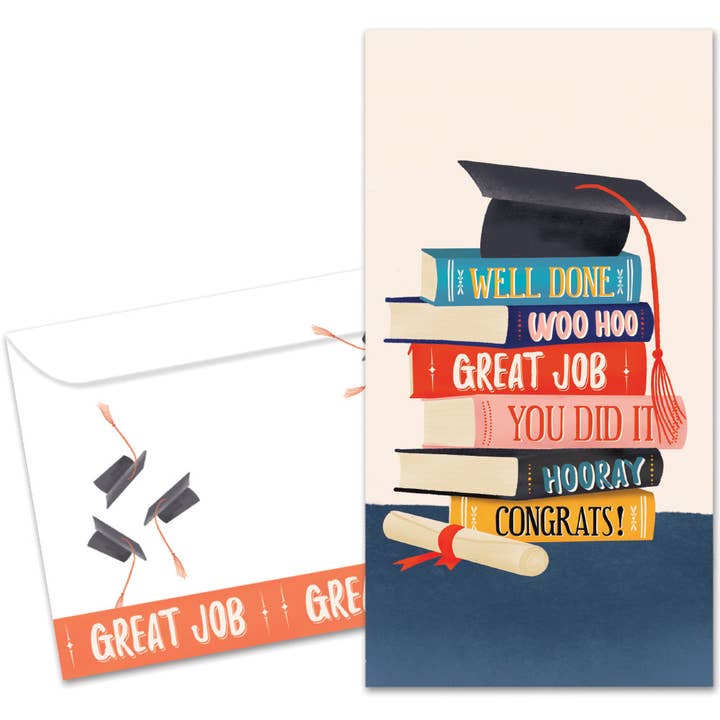 Hooray Congrats Money Holder Graduation SKU ZS70225 for wholesale by Tree-Free Greetings
