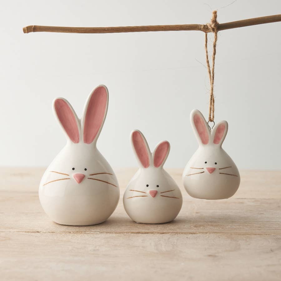 Gainsborough Giftware x Portland Living – wholesale Prydnad – Kaninformad hängdekoration, 7 cm1